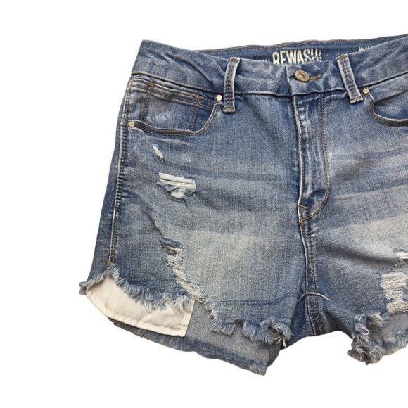 REWASH Real Curve High Rise Distressed Denim Jean Shorts Size 3/26 - Picture 7 of 16